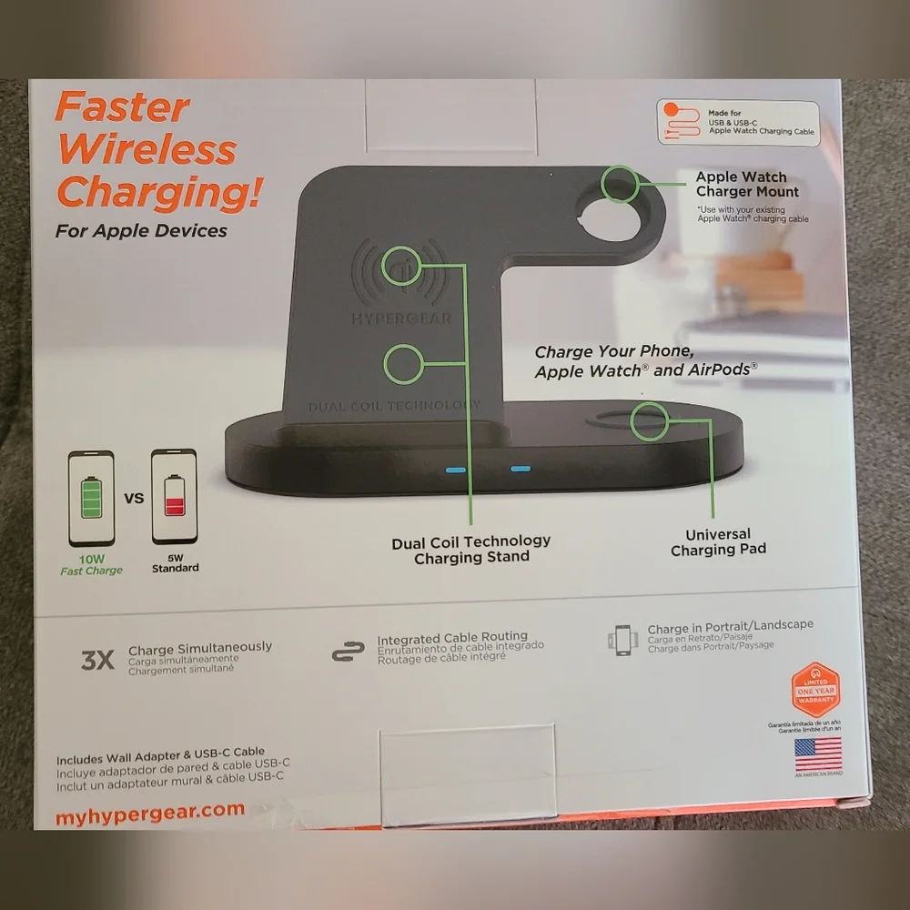 NWOB HYPERGEAR 3 In 1 Charging Dock